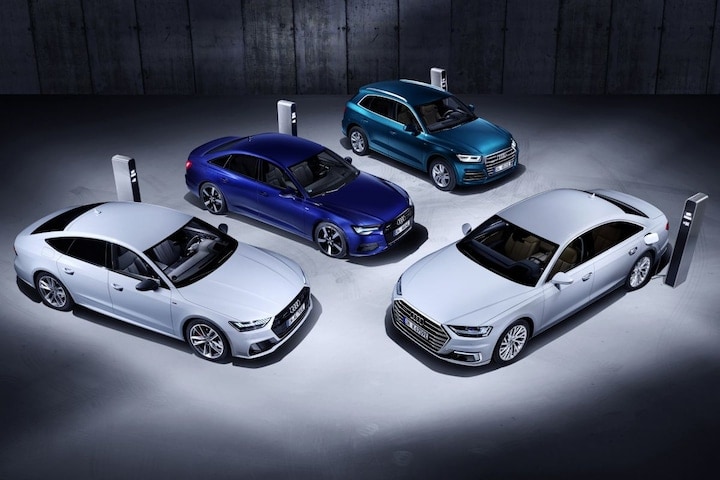 Audi plug-in hybride PHEV stekker lader laadpaal