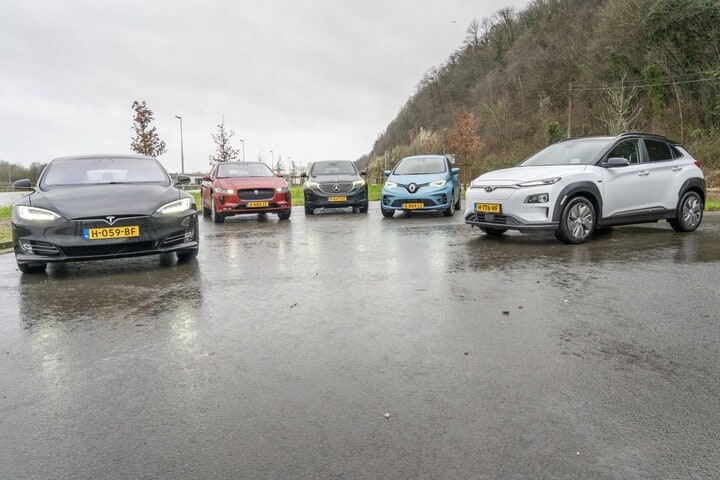 EV's multitest dubbeltest elektrisch EV Tesla