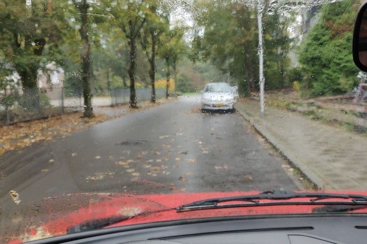 Regen herfst parkeren