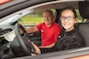 Kind in auto rijles