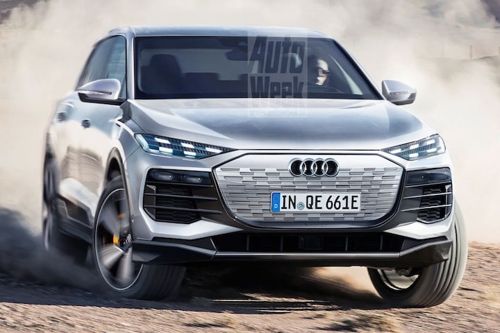 Audi Q6 e-tron render (Illustratie: Larson)