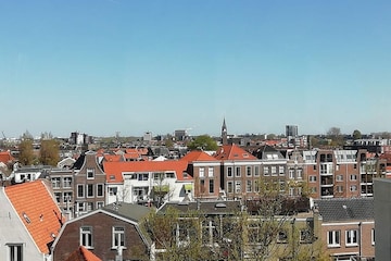 Haarlem centrum vanaf parkeergarage De Kamp