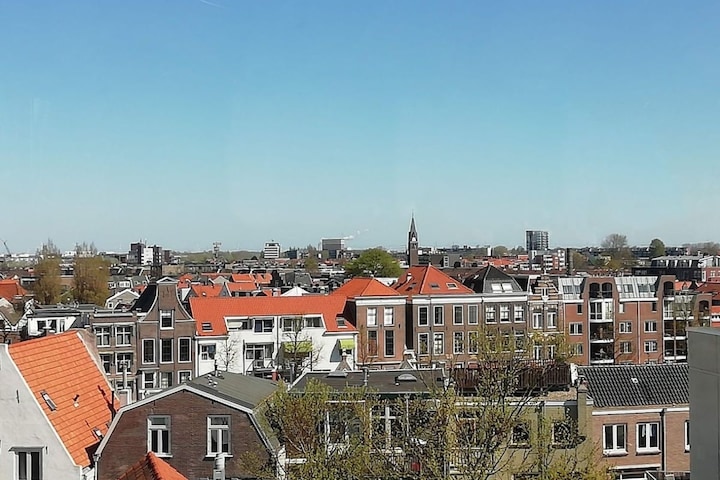 Haarlem centrum vanaf parkeergarage De Kamp