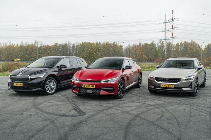 Skoda Enyaq Kia EV6 Polestar 2 EV elektrisch rijden