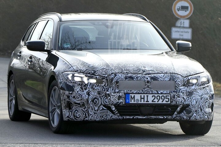 BMW 3-serie facelift spyshots