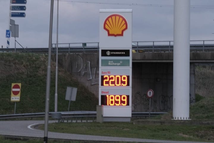 brandstofprijzen benzine tankstation shell