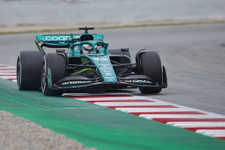 Aston Martin Vettel Training Barcelona 2022 - foto ANP