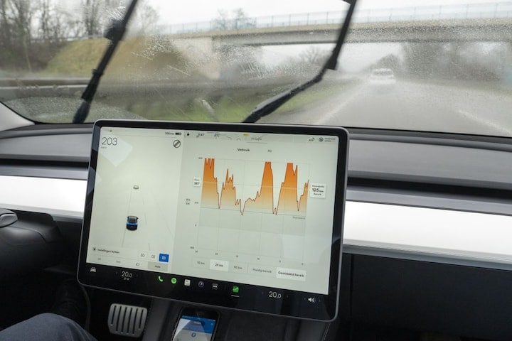 Tesla Model 3 op de Autobahn
