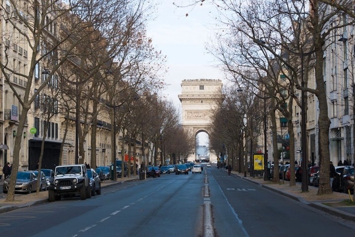 Parijs Arc de Triomphe verkeer