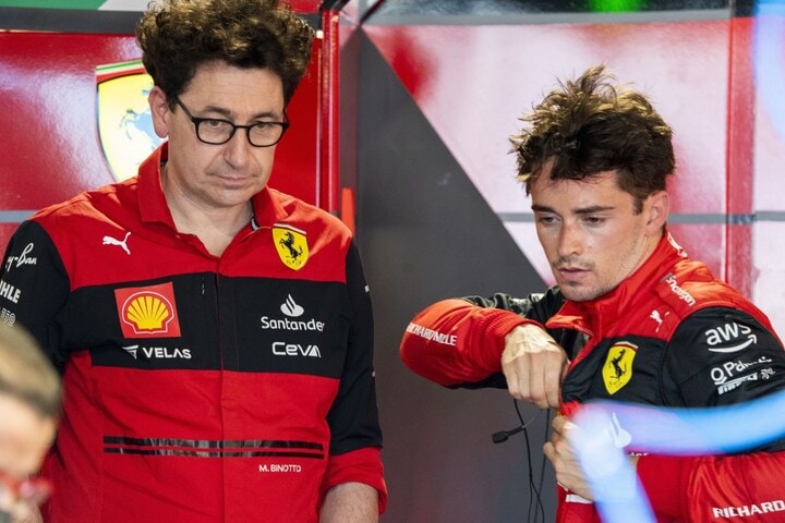 Charles Leclerc Mattia Binotto Ferrari (ANP)