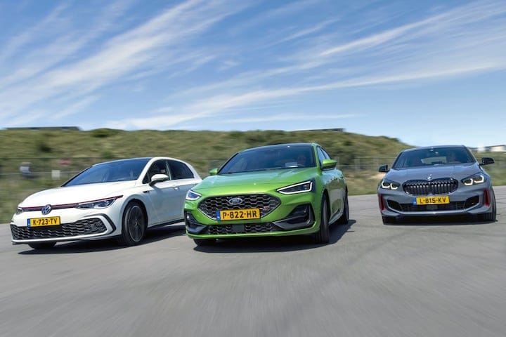 Volkswagen Golf GTI vs. Ford Focus ST vs. BMW 128ti