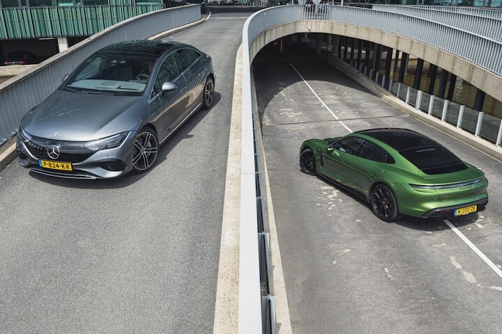 Mercedes-Benz EQE vs. Porsche Taycan