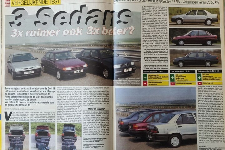 Opel Astra, Renault 19, Volkswagen Vento