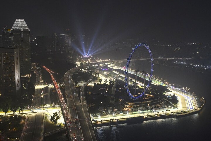 Marina Bay CIrcuit Singapore (nacht) (ANP)