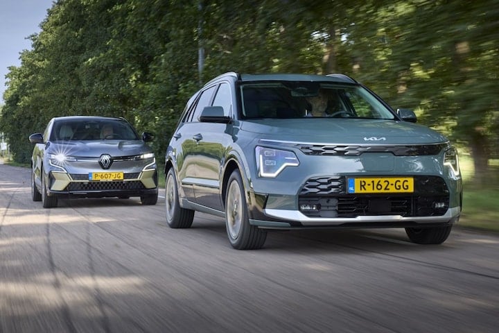 Kia Niro EV Renault Mégane E-Tech dubbeltest elektrisch 