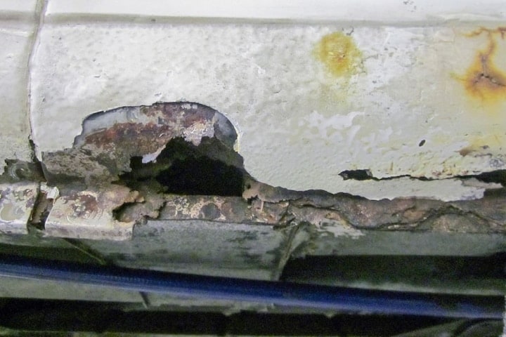 Roest bij campers Ducato - Jumper Dorpels