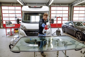 Ster in voorruit camper (Carglass) - Voorbereiding ruit