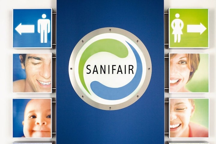 Sanifair toilet Duitsland tankstation