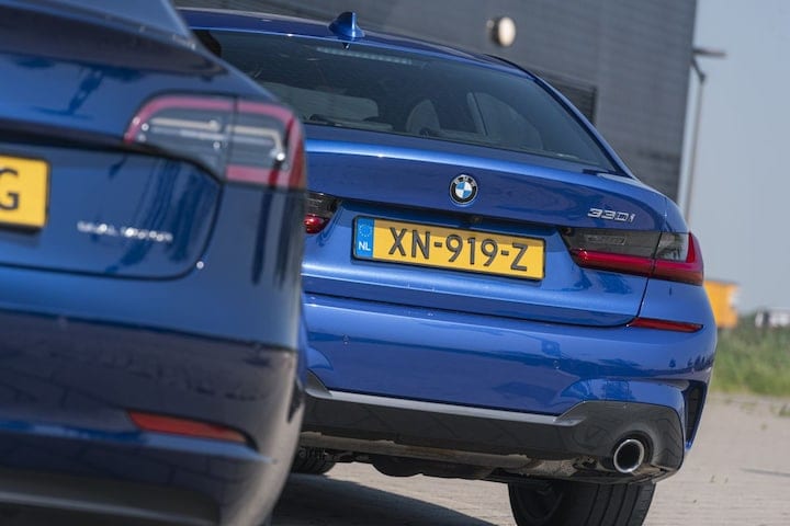 BMW 330i Tesla Model 3