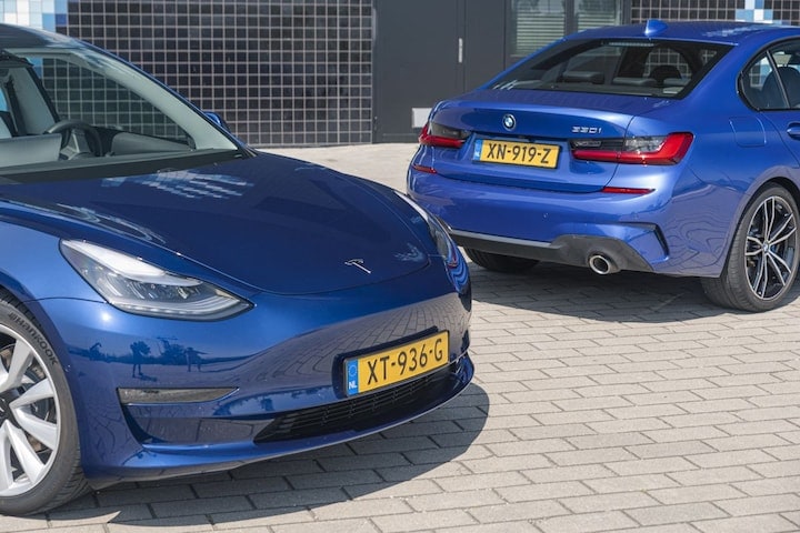 BMW 330i Tesla Model 3