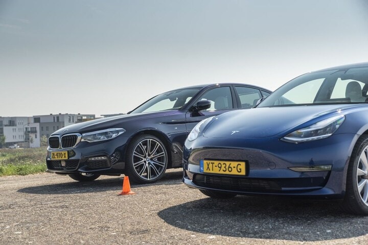 BMW 5-serie Tesla Model 3