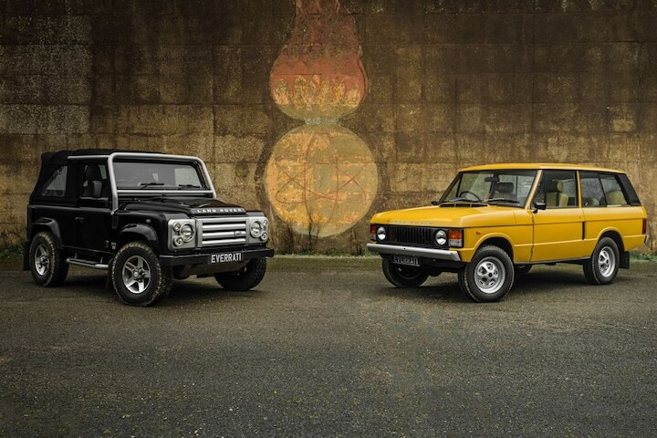 Everrati Land Rover Defender en Range Rover Classic
