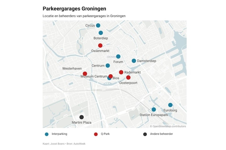 Parkeergarages in Groningen