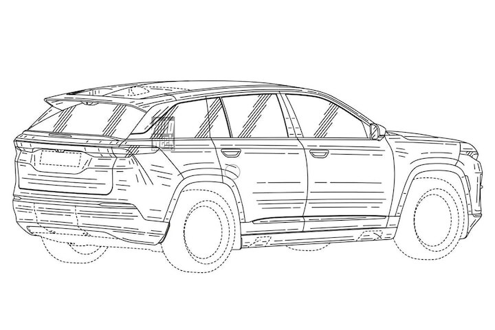 Patenttekening Jeep Cherokee S elektrisch Europa