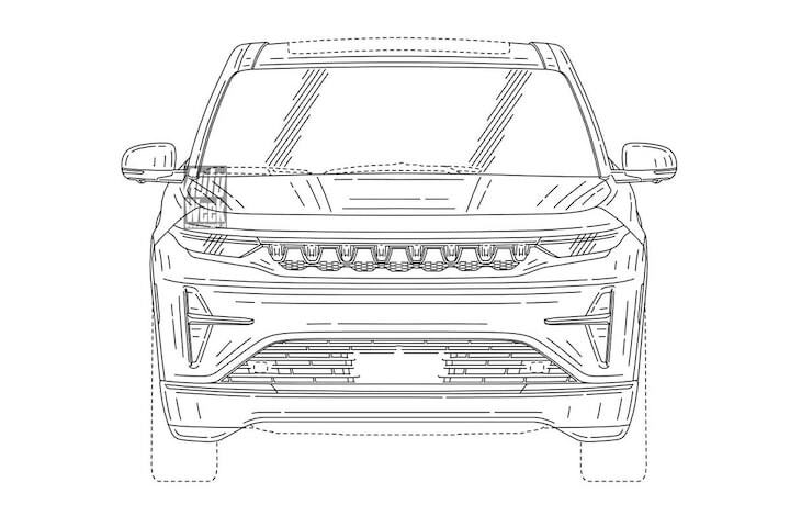 Patenttekening Jeep Cherokee S elektrisch Europa