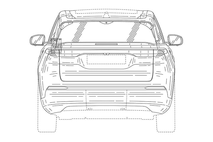 Patenttekening Jeep Cherokee S elektrisch Europa