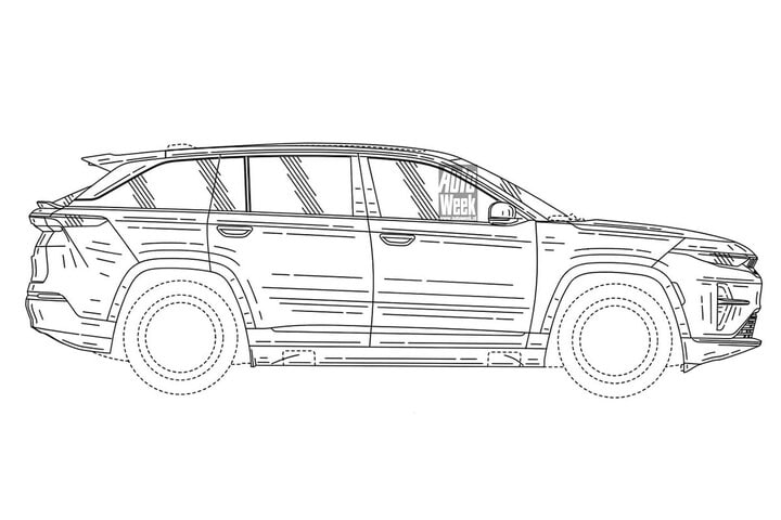 Patenttekening Jeep Cherokee S elektrisch Europa