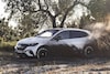 Mercedes EQE SUV elektrisch door het zand