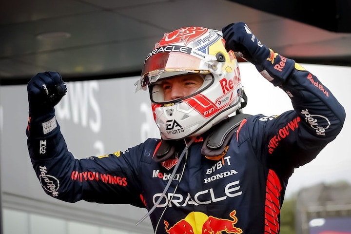 Max Verstappen wint in Barcelona 2023 (ANP)