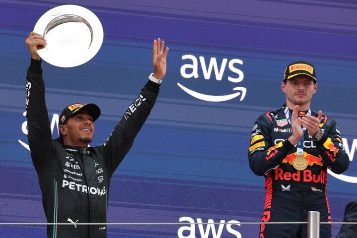 Lewis Hamilton Max Verstappen GP Spanje Barcelona F1 (ANP)