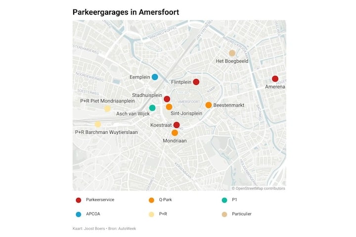 Parkeergarages in Amersfoort