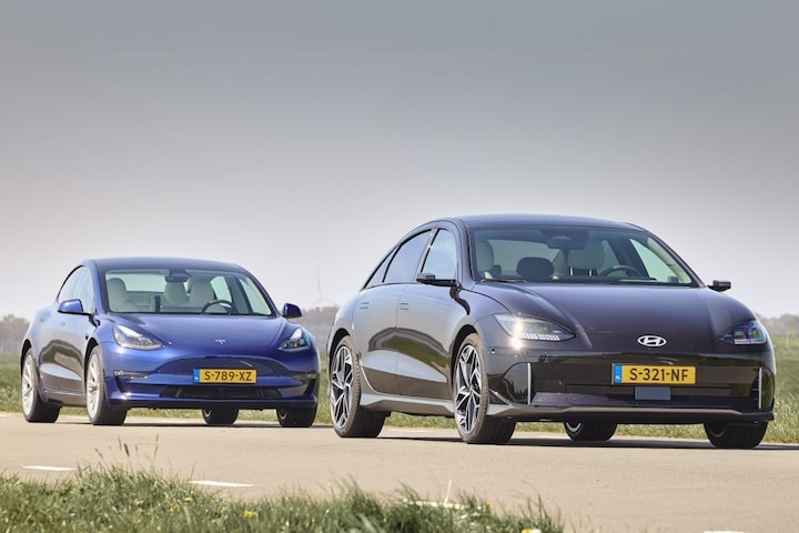 Tesla Model 3 Hyundai Ioniq 6 EV elektrische auto