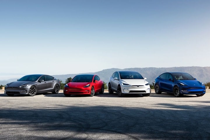 Tesla line-up modellen serie sexy