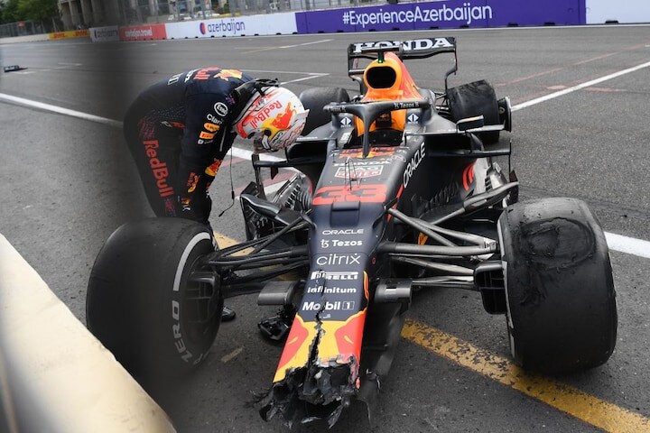 Max Verstappen crash Baku 2021 F1 (ANP)