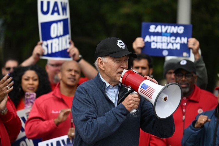Joe Biden UAW staking Michigan (ANP)