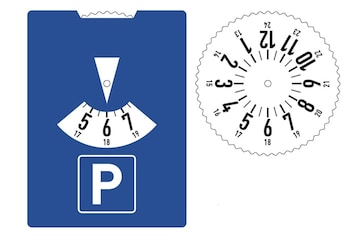 Parkeerschijf Blauwe schijf en losse tijdschijf Getty