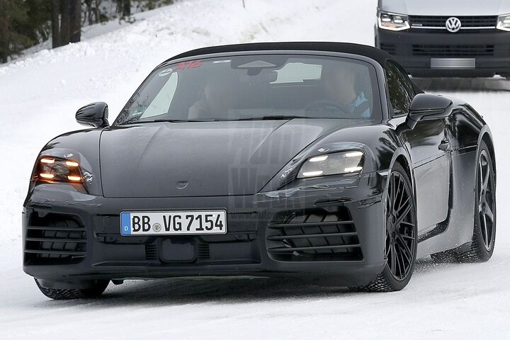 Porsche 718 Boxster EV spyshots