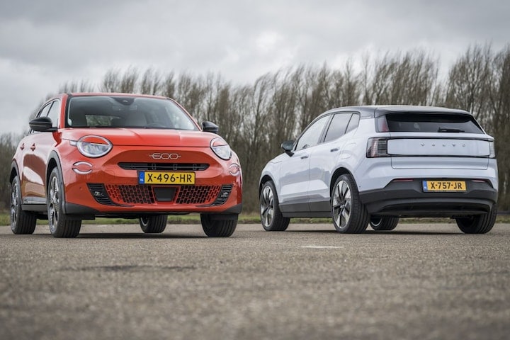 Fiat 600e Volvo EX30 ev's dubbeltest multitest elektrisch