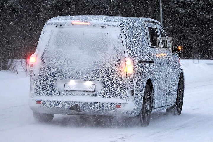 Spyshots Mercedes-Benz V-klasse elektrisch
