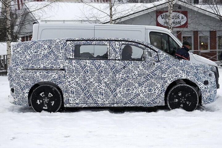 Spyshots Mercedes-Benz V-klasse elektrisch
