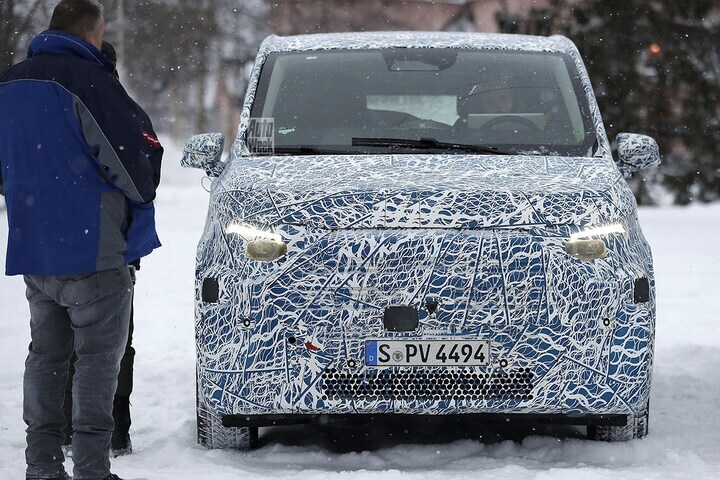 Spyshots Mercedes-Benz V-klasse elektrisch