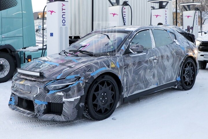 Ferrari EV mule spyshots