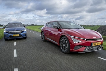 Skoda Enyaq Kia EV6 dubbeltest EV's