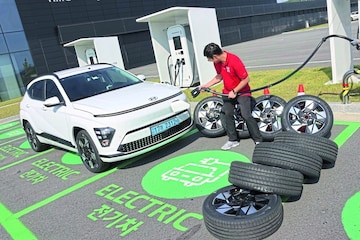 Bandentest elektrische auto's 2025