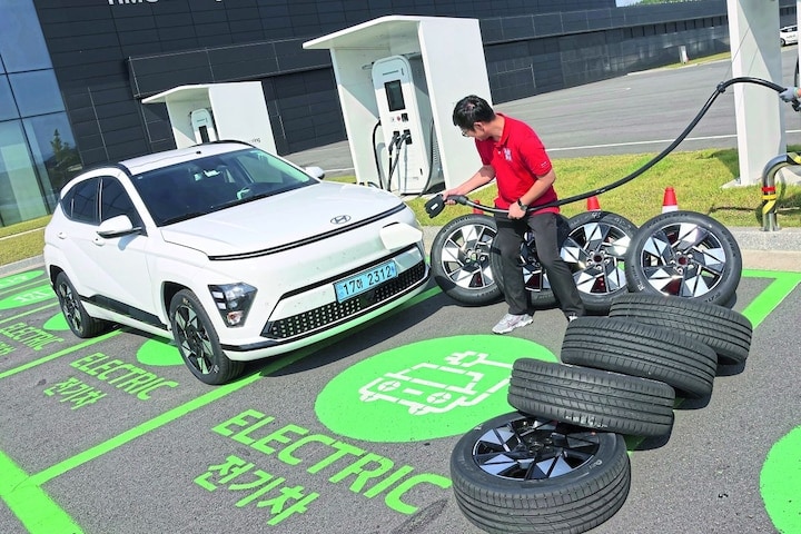 Bandentest elektrische auto's 2025