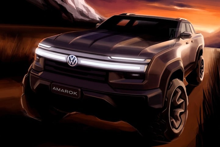 Schets nieuwe Volkswagen Amarok